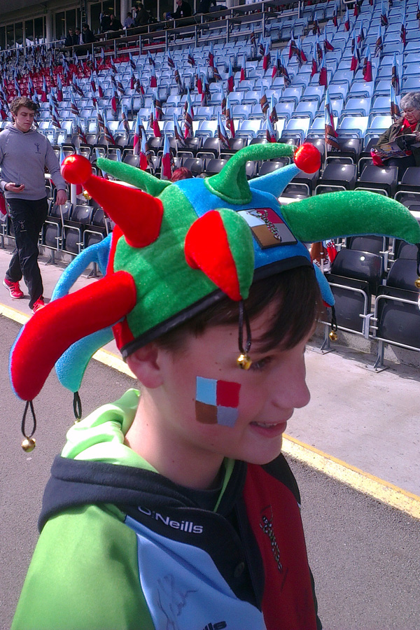 face paints and flags